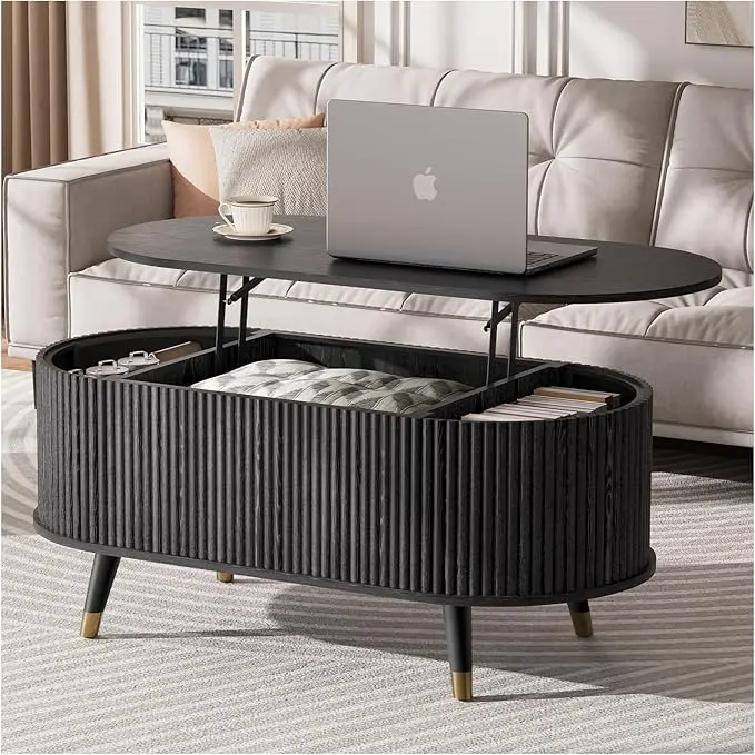 JOINICE 42.5" Oval Lift Top Coffee Table
