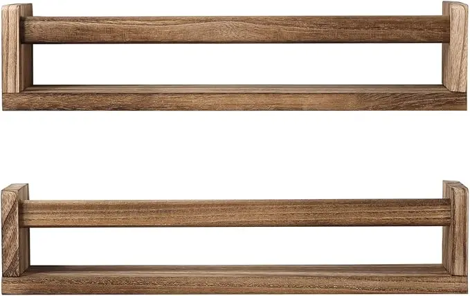 JORIKCHUO Nursery Book Shelves, Kitchen Spice Rack, or Rustic Wall Mounted