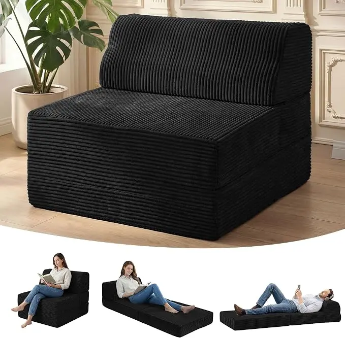 Kasunpul Folding Sofa Bed with Pillow, Memory Foam Fold Out Chair Bed,