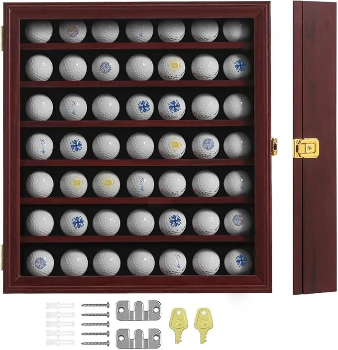 KCRasan 49 Golf Ball Display Case Lockable