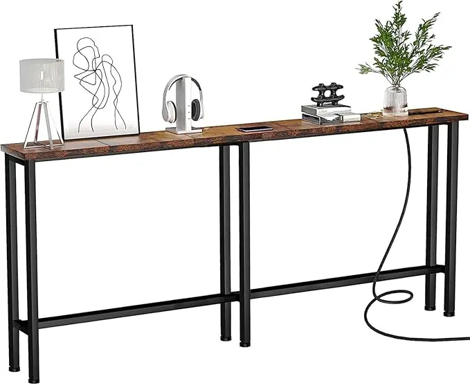 Keelian 63" Sofa Table Narrow Long