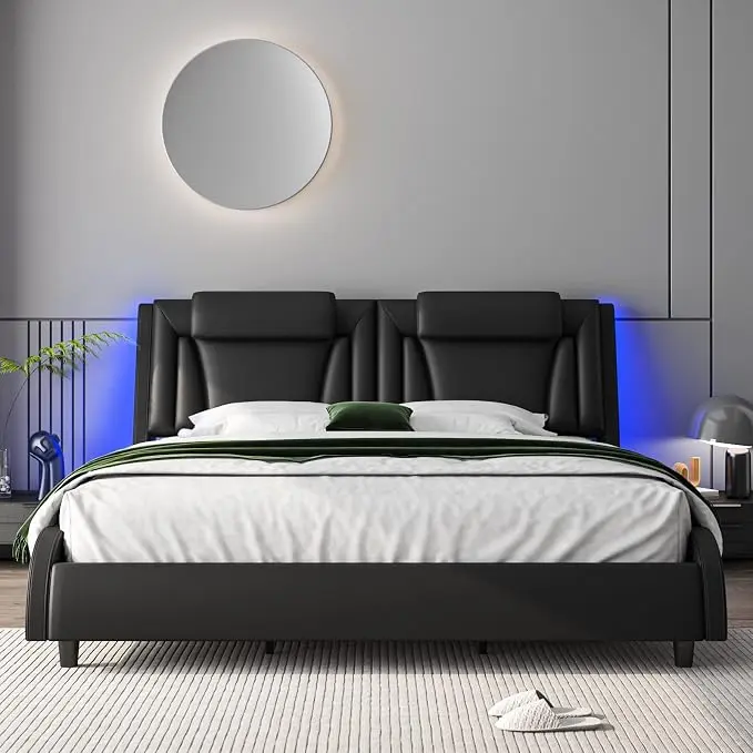 Keyluv King Size LED Bed Frame