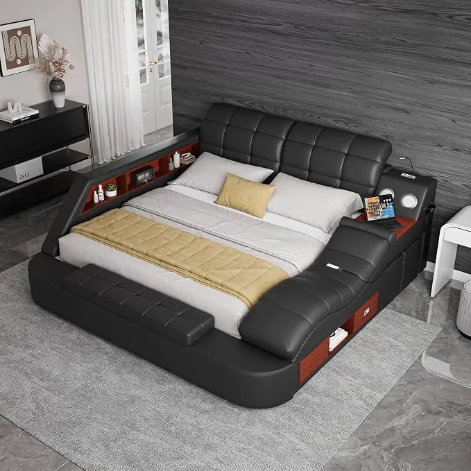 King Size Smart Multifunctional Bed Frame, Platform Bed