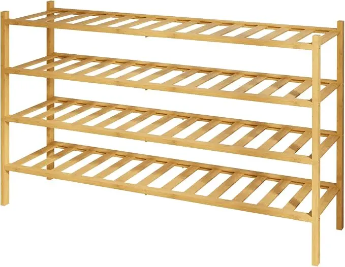 Kitsure Bamboo Wooden Shoe Rack