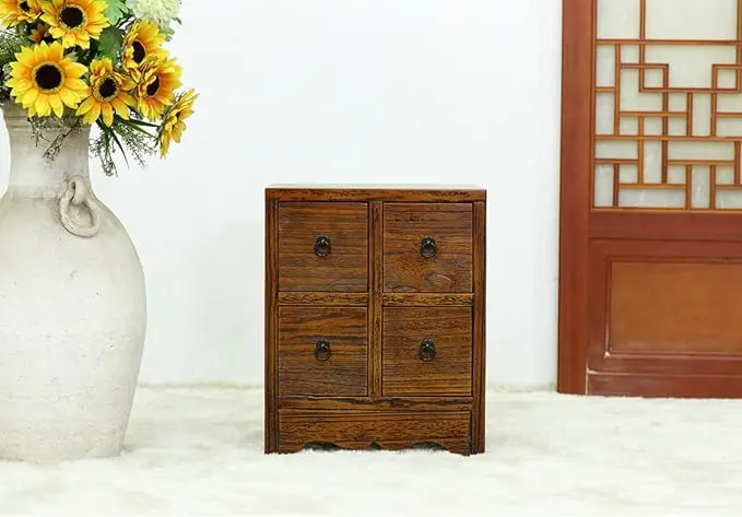 Korean Traditional Four-Tier Cabinet