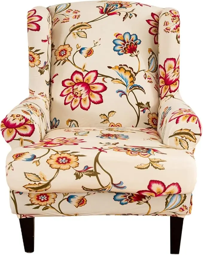 KRFOONN Wingback Chair Covers Slipcovers 2 Piece Stretch Wing Chair Covers