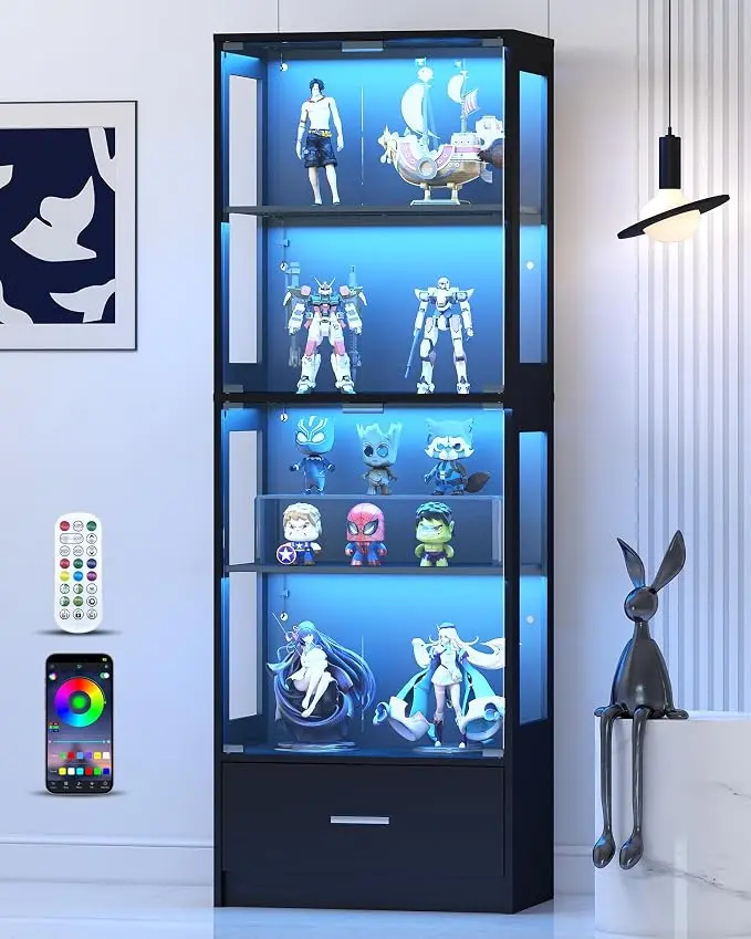 Lamtor Display Cabinet with Glass Doors