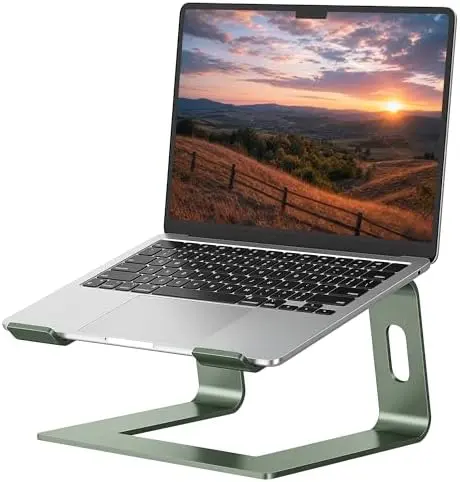 Laptop Stand, Aluminum Ergonomic Desk Riser, 10-15.6", Green