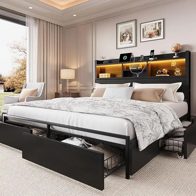 LARMACE Queen Size Bed Frame