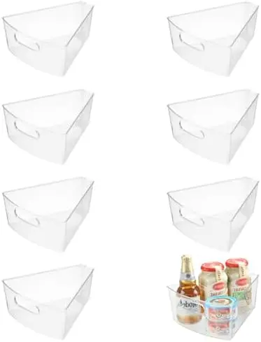 Lazy Susan Organizer Bins,10.2”x 9.4”x 4”, 26" Diameter(8)