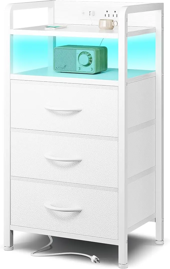 Lazzanto Night Stand Bedside Charger Bedroom