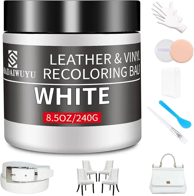 Leather Recoloring Balm, 8.5oz Leather Color Restorer, Leather Couch Scratch
