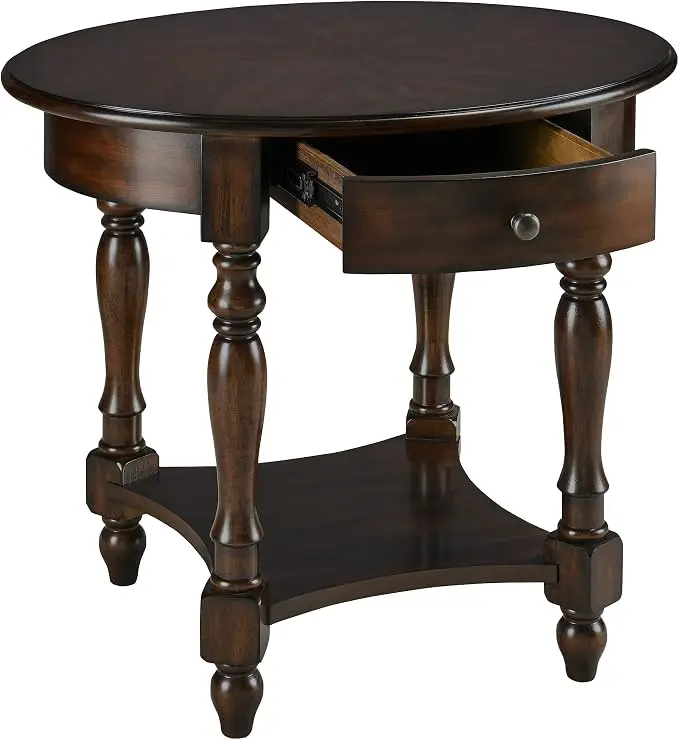 LEEMTORIG Oval Round End Table