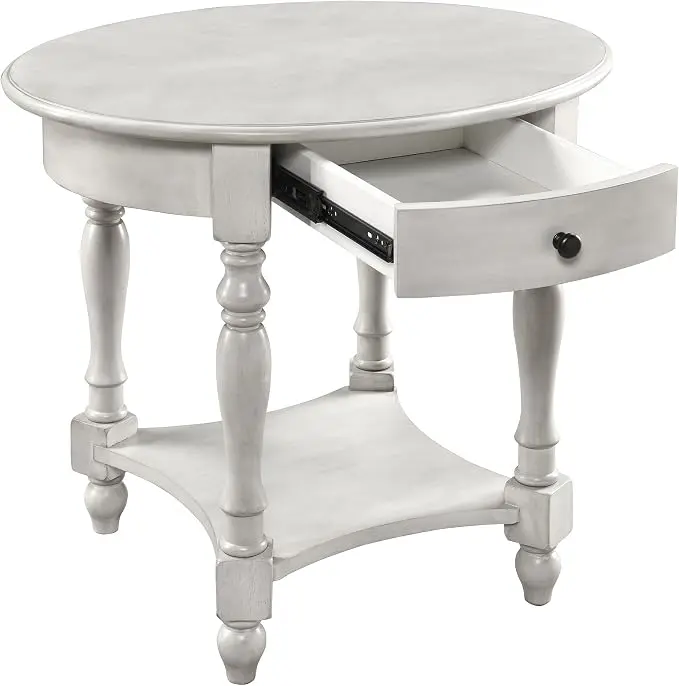 LEEMTORIG Oval Round End Table