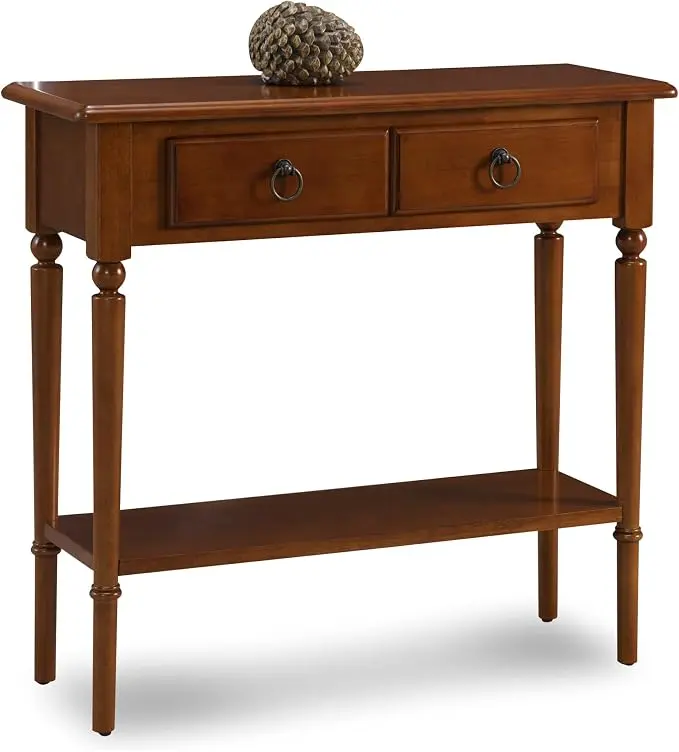 Leick Home Coastal Console Table, Solid Wood,