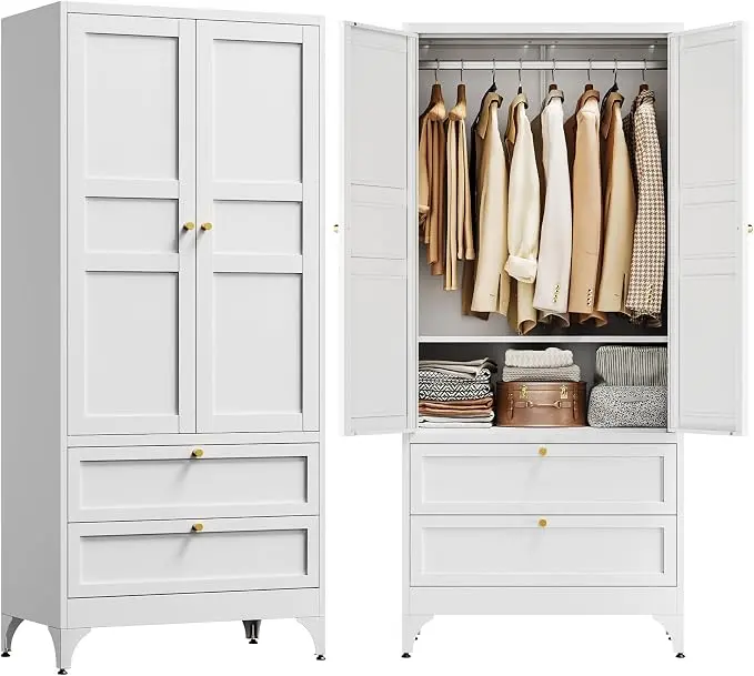 Letaya 71" Metal Wardrobe Cabinets