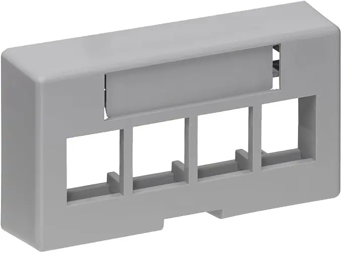 Leviton 4-Port QuickPort Extended Depth Modular Furniture Faceplate