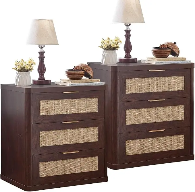 LEYAOYAO Rattan Night Stand