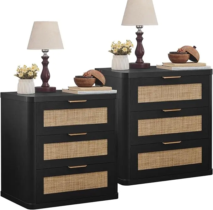 LEYAOYAO Rattan Night Stand