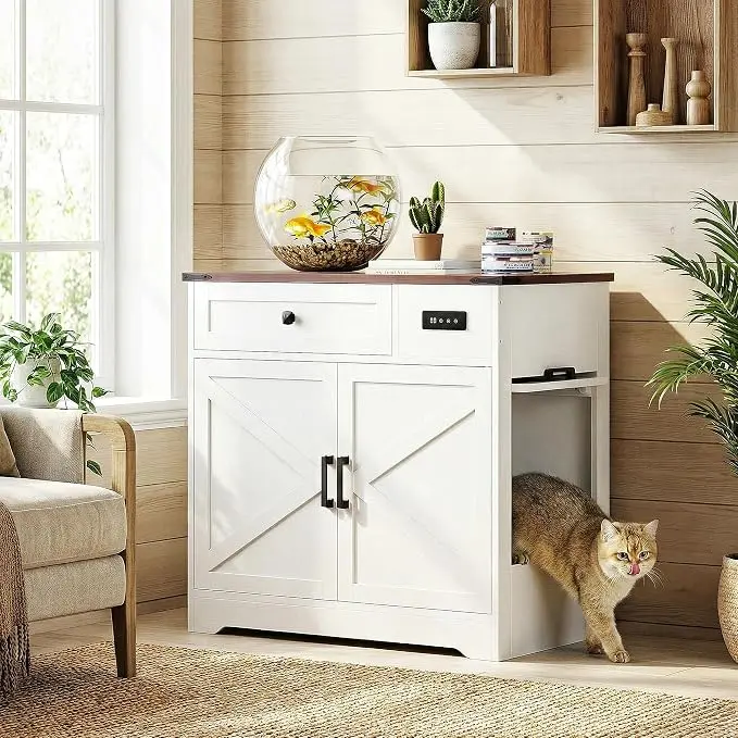 LIKIMIO 31.5" Smart Cat Litter Box Enclosure