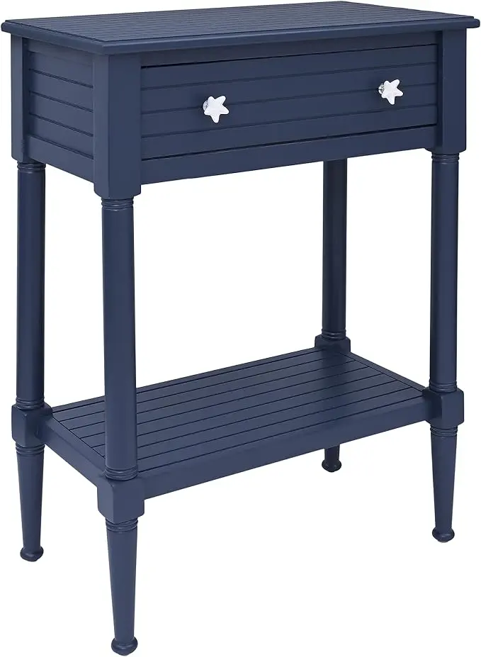 Linon Raleigh Navy Accent Table