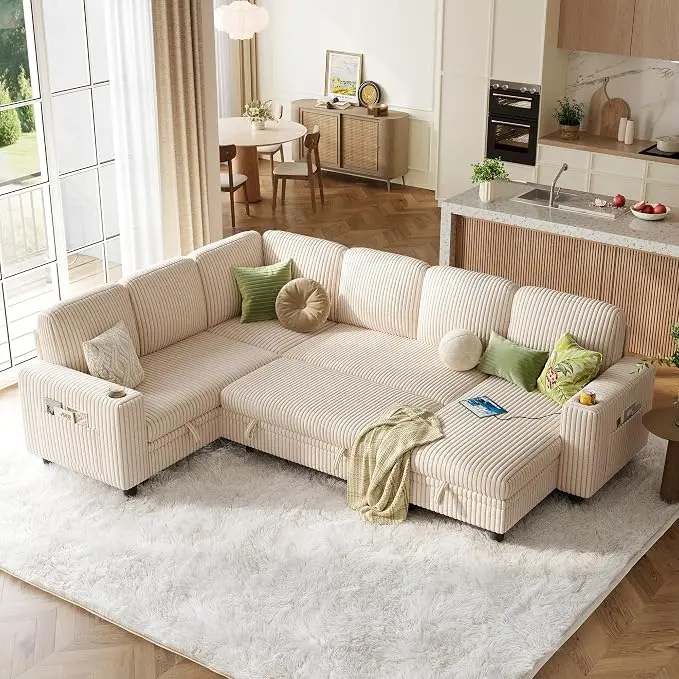 LINSY HOME Sectional Sleeper Sofa