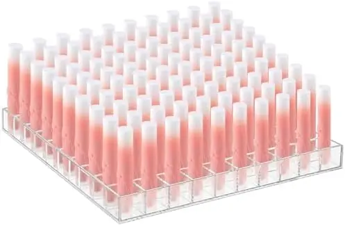Lipstick Holder Clear Acrylic Makeup Organizer Display, 100 Slot