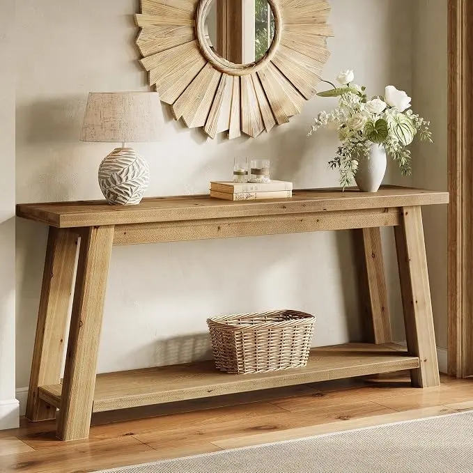 LITTLE TREE 70.9" Solid Wood Console Table