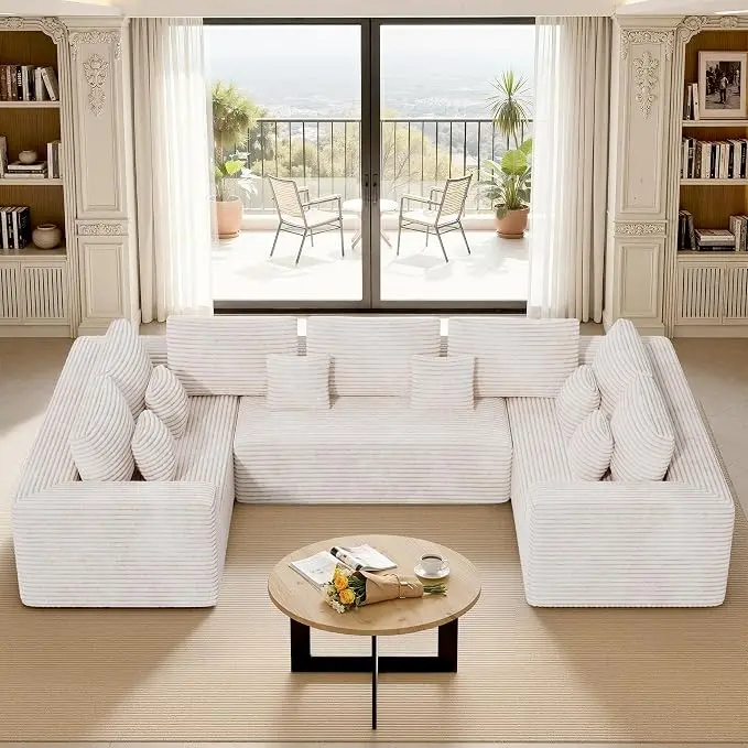 Luxanimarion 136'' Large Sectional Cloud Couches