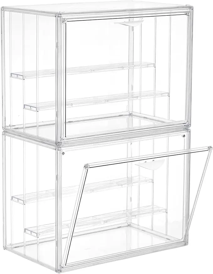 LXLXXL Acrylic Display Case for Collectibles 3 Layer Adjustable Figure Display