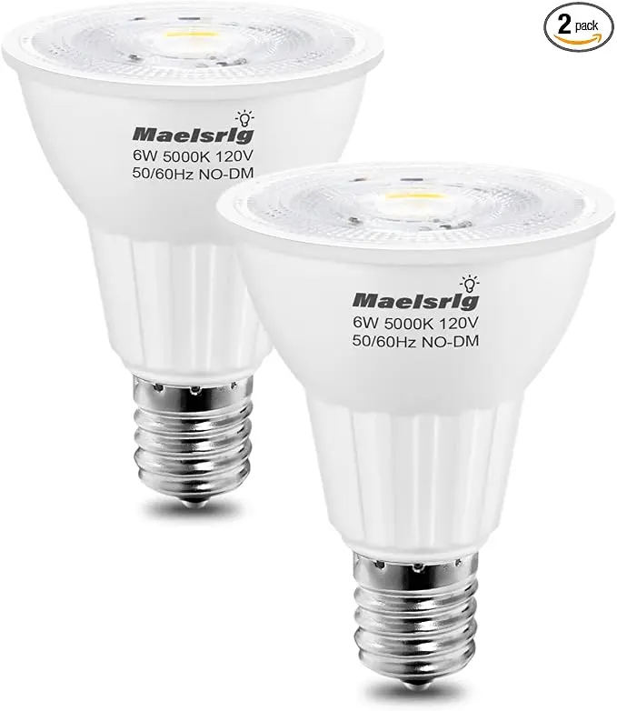 Maelsrlg E17 LED Bulb 6W, Intermediate Base Spotlight Bulb, Daylight White 5000K