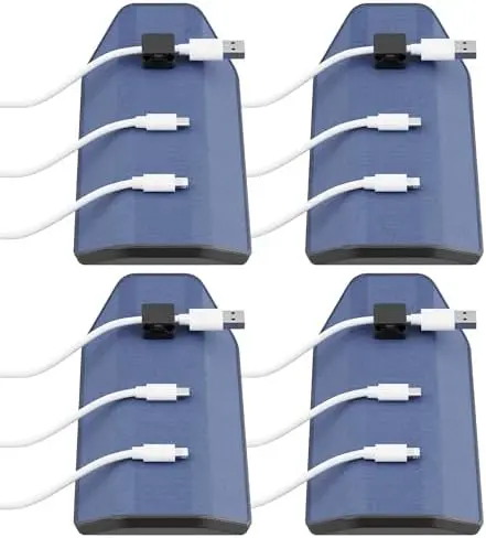 Magnetic Cable Organizer 4 Pack, Weighted Non-Adhesive Cord Holder for Desk
