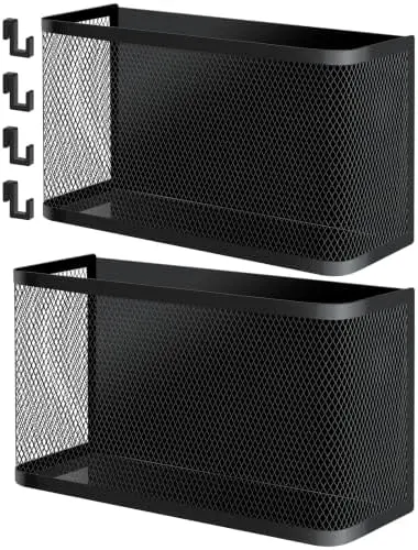 Magnetic Storage Basket Set, 2-Pack Dryer Ball Holder