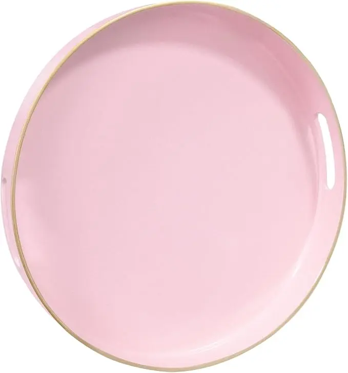 MAONAME 13" Round Tray, Modern Decorative Trays