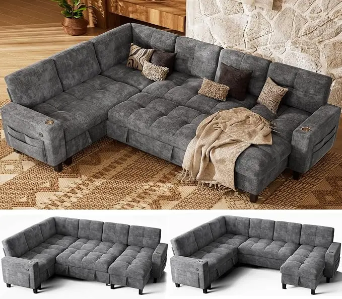 Marsail 110" Sectional Sleeper Sofa