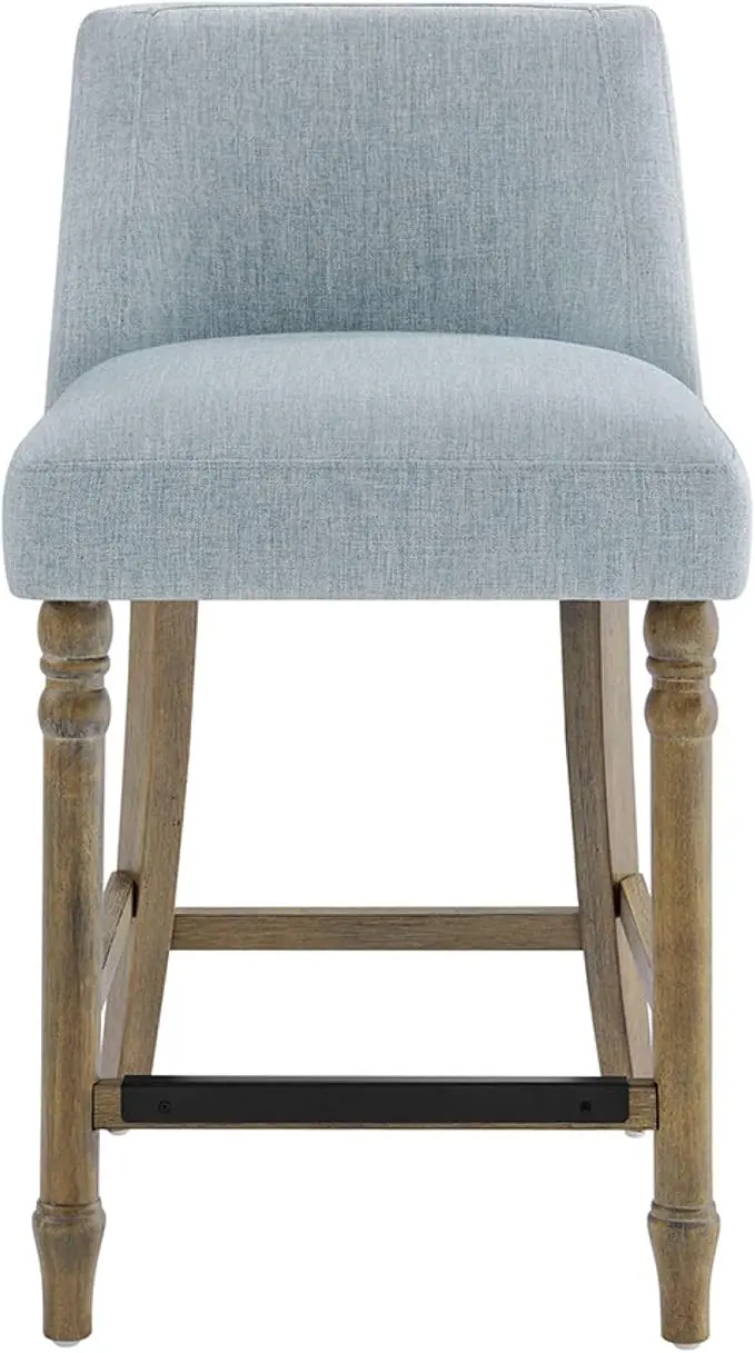 Martha Stewart Delaney Upholstered Mid-Century Modern Counter Stool