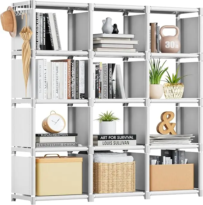 Mavivegue Book Shelf, 12 Cube Storage Organizer, Closet Storage Organizer