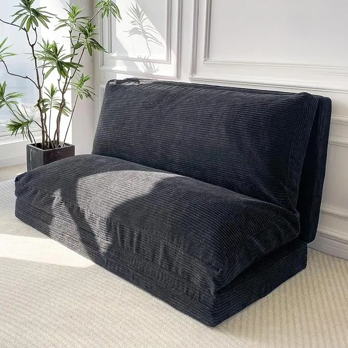 MAXYOYO Folding Sofa Bed, Extra Thick and Long Floor Sofa Convertible Sleeper