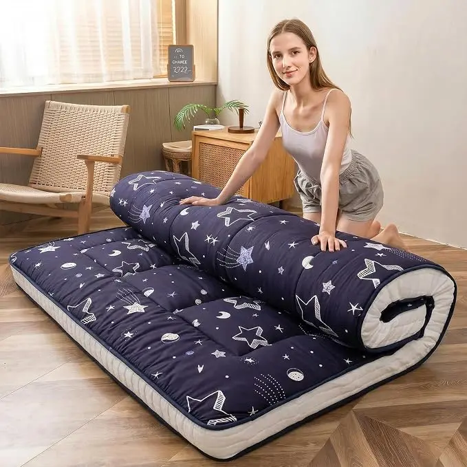 MAXYOYO Futon Mattress, Extra Thick Folding Sleeping Pad Breathable Floor