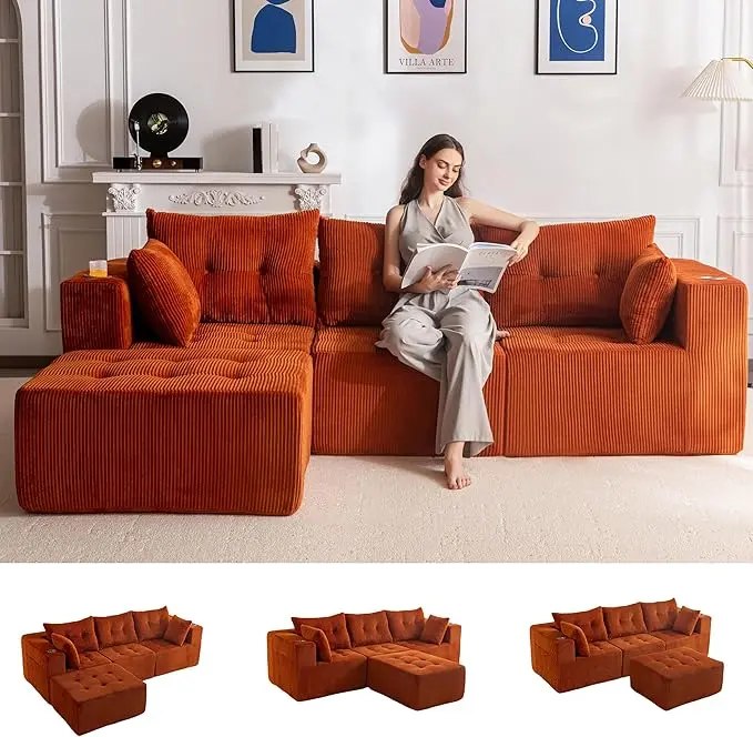 MAXYOYO Modular Sectional Sofa Couch, L Shaped Modern Cloud Couch