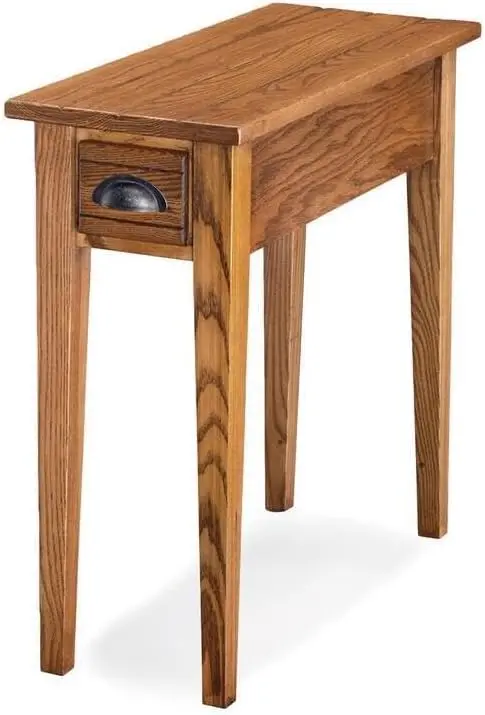 Maykoosh Country Cottage One Drawer Bin Pull Side Table, Solid Wood Construction