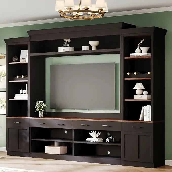Merax Minimalist Entertainment Wall Unit Set