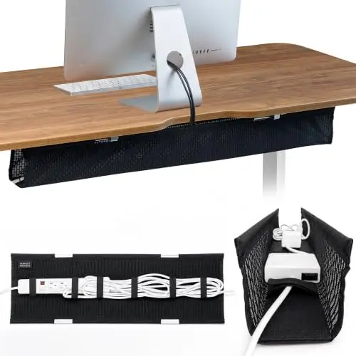 Mesh Cable Management Tray Under Desk Cord Organizer - 38"