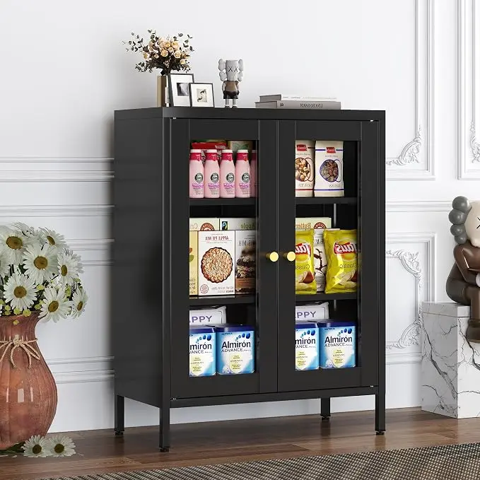 Metal Bathroom Glass Cabinet