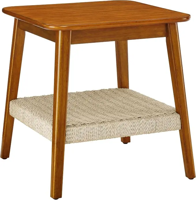 Mid-Century Modern Boho Side Table