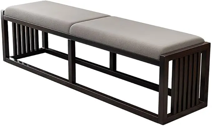 Modern Decor Bench Solid Wood New Chinese Style Bed End Stool Shoe Bench