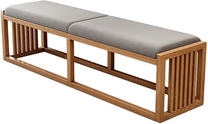 Modern Decor Bench Solid Wood New Chinese Style Bed End Stool Shoe Bench