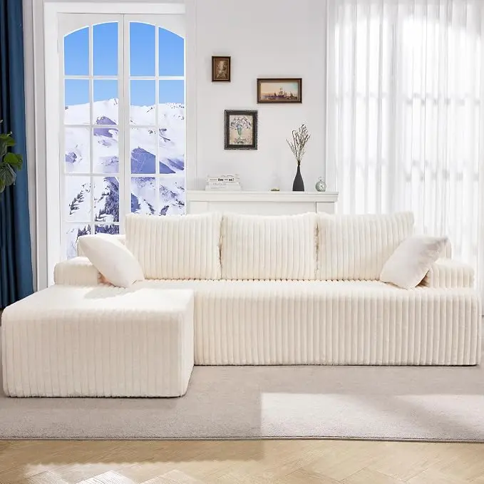 Modular Sectional Sofa Couches L-Shape Couch 3 Seat Modular Sofa Memory Foam