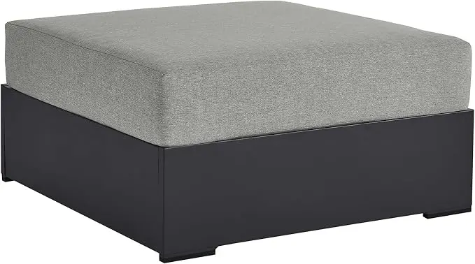 Modway Tahoe Aluminum Ottoman Gray