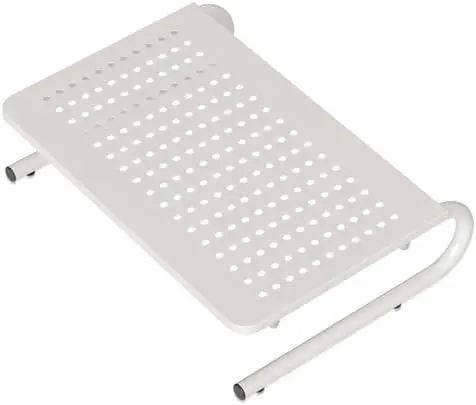 Monitor Stand Riser for Computer,Laptop,Printer, Notebook and All Flat Screen Display with Vented Metal Platform and 4 Inches Height Underneath Storage,White(MST004W)